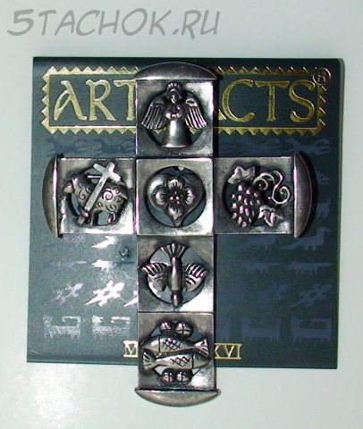 Брошь "Крест" под платину