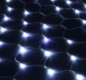 Гирлянда "Сетка" Ш:1 м, В:0,9 м, нить силикон, LED-120 БЕЛЫЙ