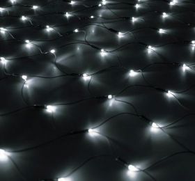 Гирлянда "Сетка" Ш:1 м, В:0,9 м, нить темная, LED-120 БЕЛЫЙ