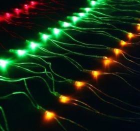 Гирлянда "Сетка" Ш:1 м, В:0,7 м, нить силикон, LED-96, МУЛЬТИ