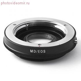 Переходник с объектива MD на Canon EF с чипом и линзой