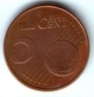 5 евроцентов 2001 г. Нидерланды