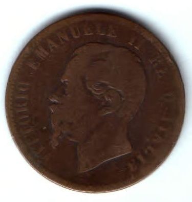 10 чентезимо 1866 г. Италия