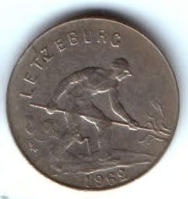 1 франк 1962 г. Люксембург