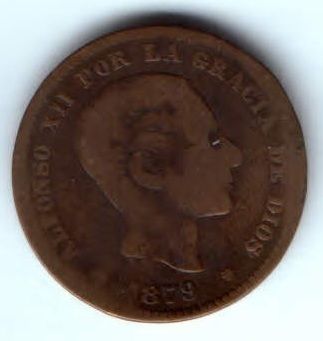 5 сантимов 1879 г. Испания