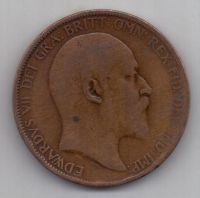 1 пенни 1903 г. Великобритания