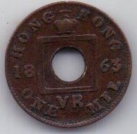 1 мил 1863 г. Гонконг (Великобритания)