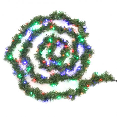 LED-э.г."Хвойная", 100 разноцветных светодиодов, 6м