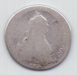 Полуполтинник 1764-70г. ммд Еl