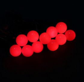 Гирлянда уличная "Метраж" с насадкой "Шарики 1,5 см", 10 м, LED-100 КРАСНЫЙ