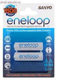 Аккумулятор SANYO Eneloop Lite HR-3UQ-2BP 900 mAh, 2 шт, блистер, AA