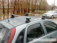 Багажник на крышу Opel Corsa 1993-2004, Атлант, прямоугольные дуги