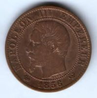 5 сантимов 1856 г. W Франция
