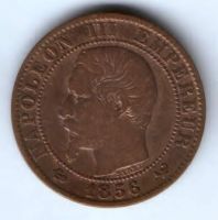 5 сантимов 1856 г. W Франция
