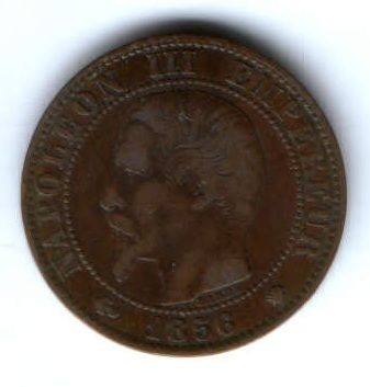 5 сантимов 1856 г. Франция