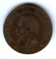 5 сантимов 1856 г. Франция