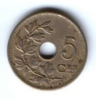 5 сантимов 1914 г. Бельгия