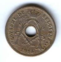 5 сантимов 1914 г. Бельгия