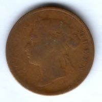 1 цент 1885 г.  Стрейтс-Сеттльмент Великобритания