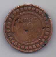 10 сантим 1907 г. Тунис
