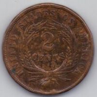 2 цента 1865 г. США