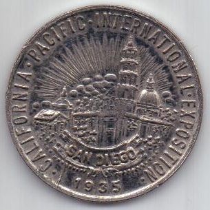 жетон 1935 г. США (штат Калифорния)