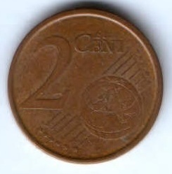 2 евроцента 2000 г. Испания