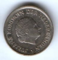 25 центов 1980 г. Нидерланды