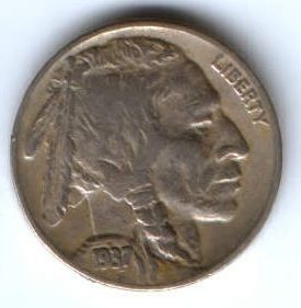 5 центов 1937 г. США XF