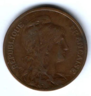 10 сантимов 1909 г. Франция