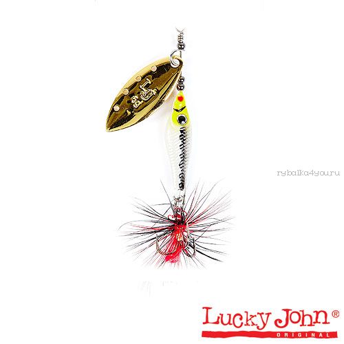 Блесна вращающаяся Lucky John TRIAN BLADE LONG  / 6гр / 004