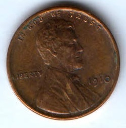 1 цент 1910 г. XF США