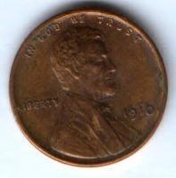 1 цент 1910 г. XF США