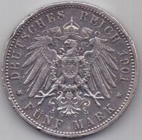 5 марок 1901 г. Пруссия. Германия