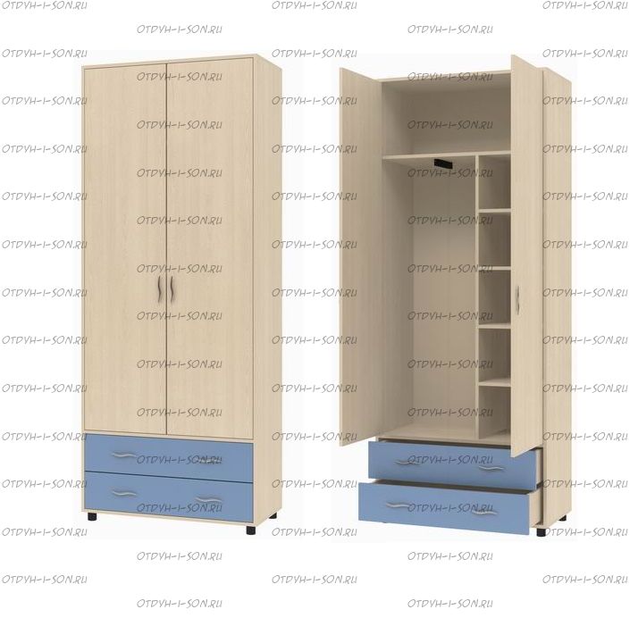 Шкаф двухдверный Дельта-4 (88х43х216)