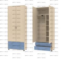 Шкаф двухдверный Дельта-4 (88х43х216)