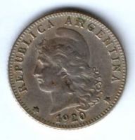 20 сентаво 1920 г. Аргентина