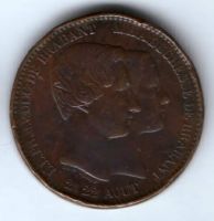 10 сантимов 1853 г. Бельгия