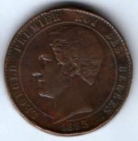 10 сантимов 1853 г. Бельгия