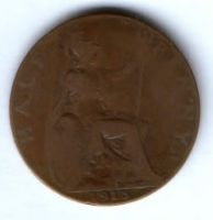 1/2 пенни 1918 г. Великобритания