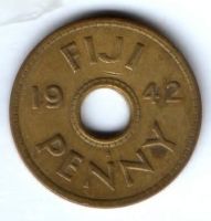 1 пенни 1942 г. Фиджи