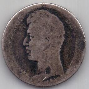 1 франк 1827 г. W Франция