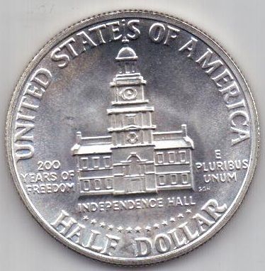 1/2 доллара 1976 г. UNC США