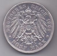 5 марок 1900 г. Гамбург. Германия