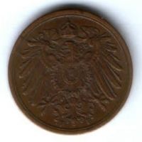 2 пфеннига 1907 г. F Германия