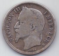 1 франк 1868 г. Франция