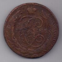 5 копеек  1788 г. ММ перечекан