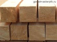 Брус 100х200х6000 мм обрезной, хвоя, (сосна, ель) 1-2 сорт