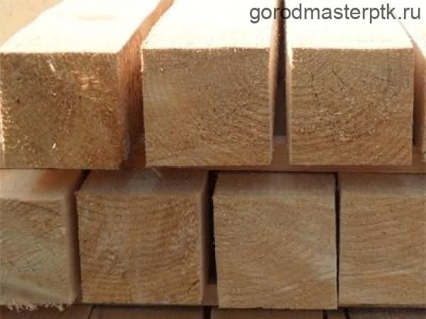 Брус 200х200х6000 мм обрезной, хвоя, (сосна, ель) 1-2 сорт