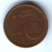 1 евроцент 2002 г. Германия